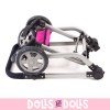 Passeggino Mika 74,5 cm trasformabile in passeggino per bambole - Bayer Chic 2000 - Fucsia e Navy a pois