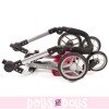 Yolo carrozzina 75 cm trasformabile in passeggino per bambole - Bayer Chic 2000 - Nero-fucsia a pois