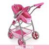 Emotion 3 in 1 carrozzina per bambole 77 cm - Combinazione sedia, navicella e seggiolino auto - Bayer Chic 2000 - Dots Pink
