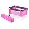 Culla da viaggio per bambole fino a 45 cm - Bayer Chic 2000 - Dots Purple Pink