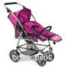 Passeggino gemellare Vario 79 cm per bambole - Bayer Chic 2000 - Fucsia e Navy a pois