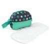 Borsa per carrozzina per bambole - Bayer Chic 2000 - Verde e Navy con cerchi