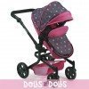 Passeggino Mika 74,5 cm trasformabile in passeggino per bambole - Bayer Chic 2000 - Stelle fucsia