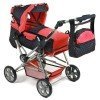 Carrozzina per bambole Road Star 85 cm - Bayer Chic 2000 - Navy-Coral a pois