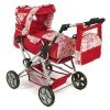 Carrozzina per bambole Road Star 82 cm - Bayer Chic 2000 - Fantasia rossa e cerchi