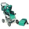 Carrozzina per bambole Road Star 85 cm - Bayer Chic 2000 - Verde e Navy con cerchi