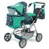 Carrozzina per bambole Road Star 85 cm - Bayer Chic 2000 - Verde e Navy con cerchi