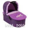 Emotion 2 in 1 carrozzina per bambole 77 cm - Combinazione sedia e navicella - Bayer Chic 2000 - Scacchi e viola con farfalla