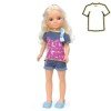 Nancy bambola Outfit 43 cm - Bow Fashion Stylish - Blu e fucsia
