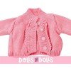 Completo per bambola Götz 42-50 cm - Cardigan in maglia rosa