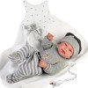 Bambola Llorens 43 cm - Tino neonato con coperta stella star