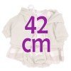Vestiti per bambole Llorens 42 cm - Completo stampato quadrato con giacca e stivaletti beige