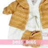Vestiti per bambole Llorens 42 cm - Completo stampato con giacca e stivaletti ocra