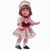 Mini bambola Mariquita Pérez 21 cm - Con vestito beige con fiori bourdeos