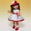 Bambola Mariquita Pérez 50 cm - Con vestito bianco e rosso e cappello