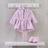 Completo per bambola Así 46 cm - Accappatoio drago rosa con sneakers per bambola Leo