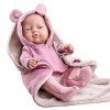 Bambola Paola Reina 45 cm - Bebita con coperta rosa