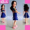 Supporto per bambole in metallo 2299 celeste per tipo Barbie