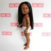 Bambola Vestida de Azul 28 cm - Carlota afro-americana con capelli lisci senza vestiti