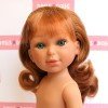 Bambola Vestida de Azul 33 cm - Paulina dai capelli rossi con frangia senza vestiti