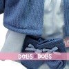 Vestiti per bambole Llorens 38 cm - Abito stampa fiori con giacca blu