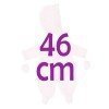 Completo per bambola Así 46 cm - Tutina rosa con taschino con stampa floreale con muffole e cappello per Leo