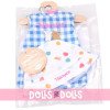 Completo per bambola Nenuco 35 cm - Abito a scacchi blu