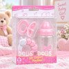 Accessori per bambole JC Toys - Set Biberon, Sonaglio e Ciuccio ROSA