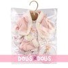 Vestiti per bambole Llorens 33 cm - Set rosa con abito stampato
