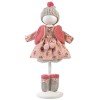 Vestiti per bambole Llorens 40 cm - Abito rosa a fiori con gilet, cappello e calze