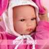 Bambola Llorens 35 cm - Bimba Neonata con marsupio a coniglietto