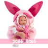 Bambola Llorens 35 cm - Bimba Neonata con marsupio a coniglietto