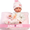 Bambola Llorens 35 cm - Bimba con cuscino rosa