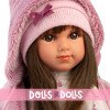 Bambola Llorens 35 cm - Sara con un abito floreale rosa e mantello