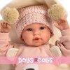 Bambola Llorens 36 cm - Orso rosa che piange neonato