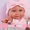 Bambola Llorens 40 cm - Nica neonata con cuscino rosa con orsetto