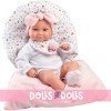 Bambola Llorens 40 cm - Tina neonata con sacco nanna rosa