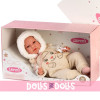 Bambolo Llorens 45 cm - Neonato piagnucolone Luis con completo invernale