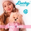 Bambola Lucky Doggy 37 cm - Lucky Yoyo - Serata alla Lavanda
