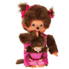 Bambola Monchhichi 20 cm - Mamma con bambino in rosa