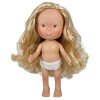 Bambola Nines d'Onil 30 cm - Pippa con capelli biondi e lisci e occhi grigi - Senza vestiti