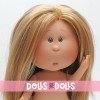 Bambola Nines d'Onil 30 cm - Little Mia bionda con capelli lisci - Senza vestiti