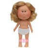 Bambola Nines d'Onil 23 cm - Little Mia con capelli biondi e mossi - Senza vestiti