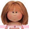 Bambola Nines d'Onil 23 cm - Little Mia con capelli lisci e rossi con frangia - Senza vestiti