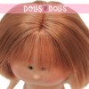 Bambola Nines d'Onil 23 cm - Little Mia con capelli lisci e rossi con frangia - Senza vestiti