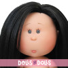 Bambola Nines d'Onil 23 cm - Little Mia con capelli neri lisci e occhi grigi - Senza vestiti