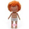 Bambolo Nines d'Onil 23 cm - Little Mio con capelli rossi ondulati - Senza vestiti