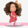 Bambola Nines d'Onil 23 cm - Little Mia summer con capelli castani mossi e pareo
