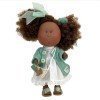 Bambola Nines d'Onil 30 cm - Mia afro-americana con capelli ricci in abito verde mare