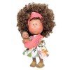 Bambola Nines d'Onil 30 cm - Mia mamma bruna con abito a stampa naturale